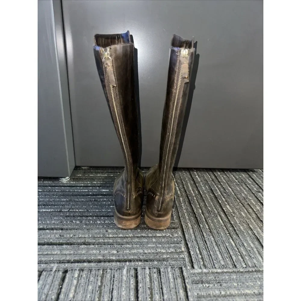 UGG Vinson Tall Women's Leather Boot Stout Color Back Zip Wool Insole Size‎ 7